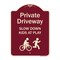 Signmission Designer Series-Private Driveway Slow Down Kids Play Heavy-Gauge Aluminum, 24" x 18", BU-1824-9926 A-DES-BU-1824-9926 - alternate 1